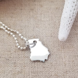 Dainty State Pride Necklace - Any State - Sterling Silver