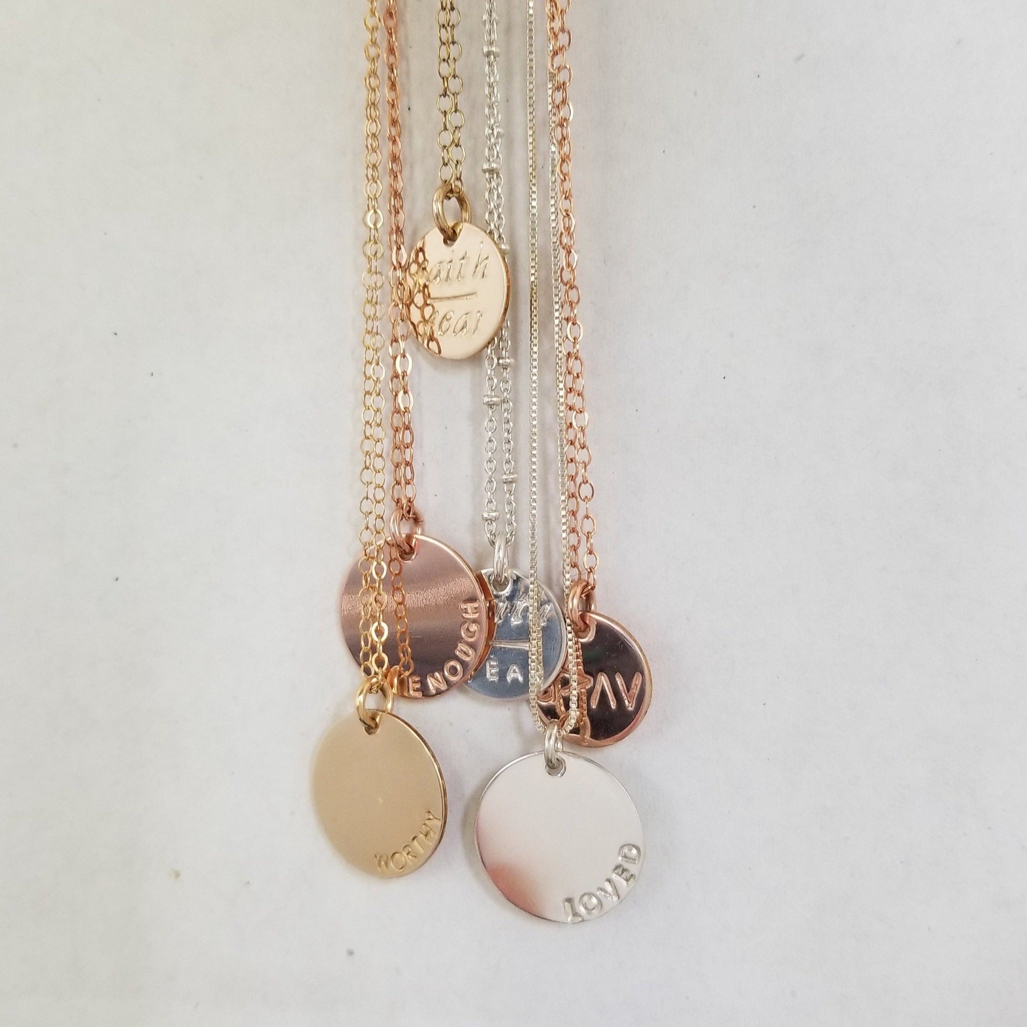 Add On Charm - Round - All Sizes - Sterling, Gold or Rose Gold