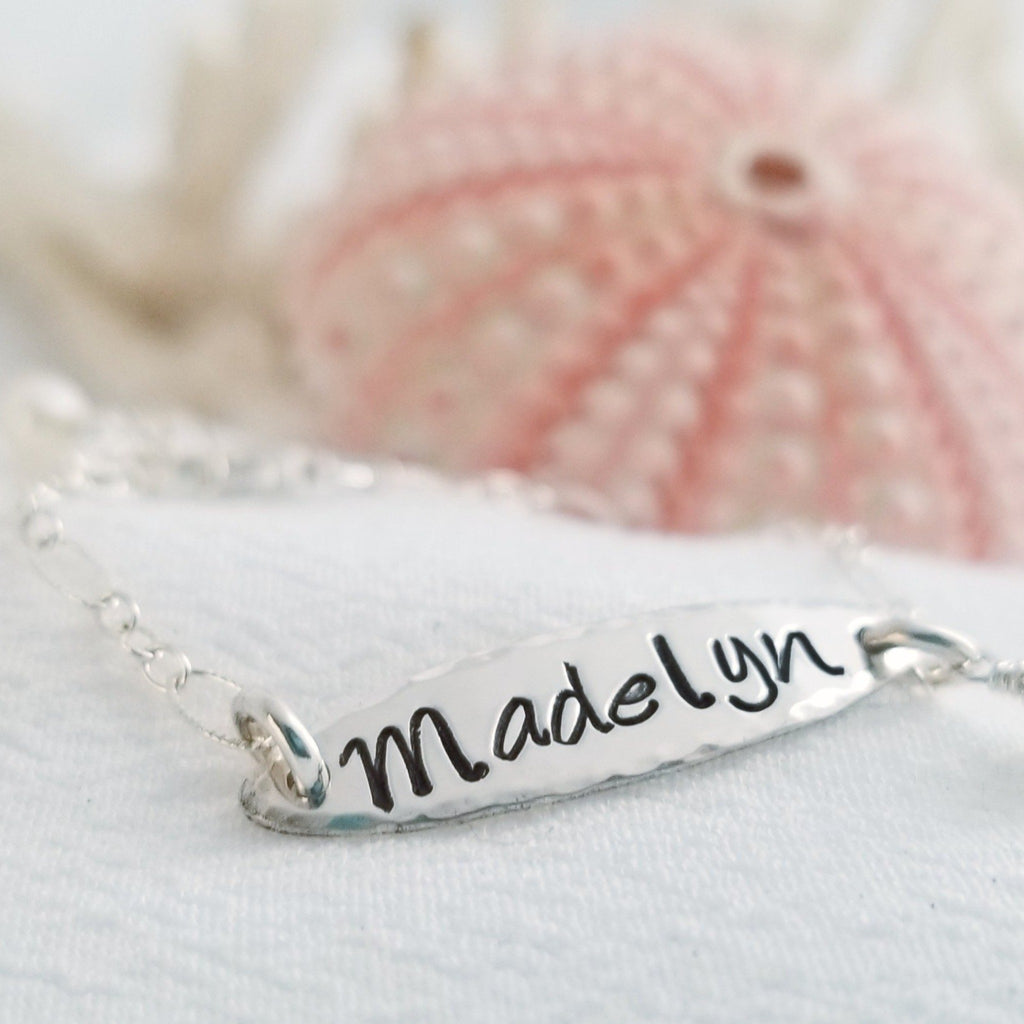 Babies Custom ID or Name Bracelet - Sterling or Gold