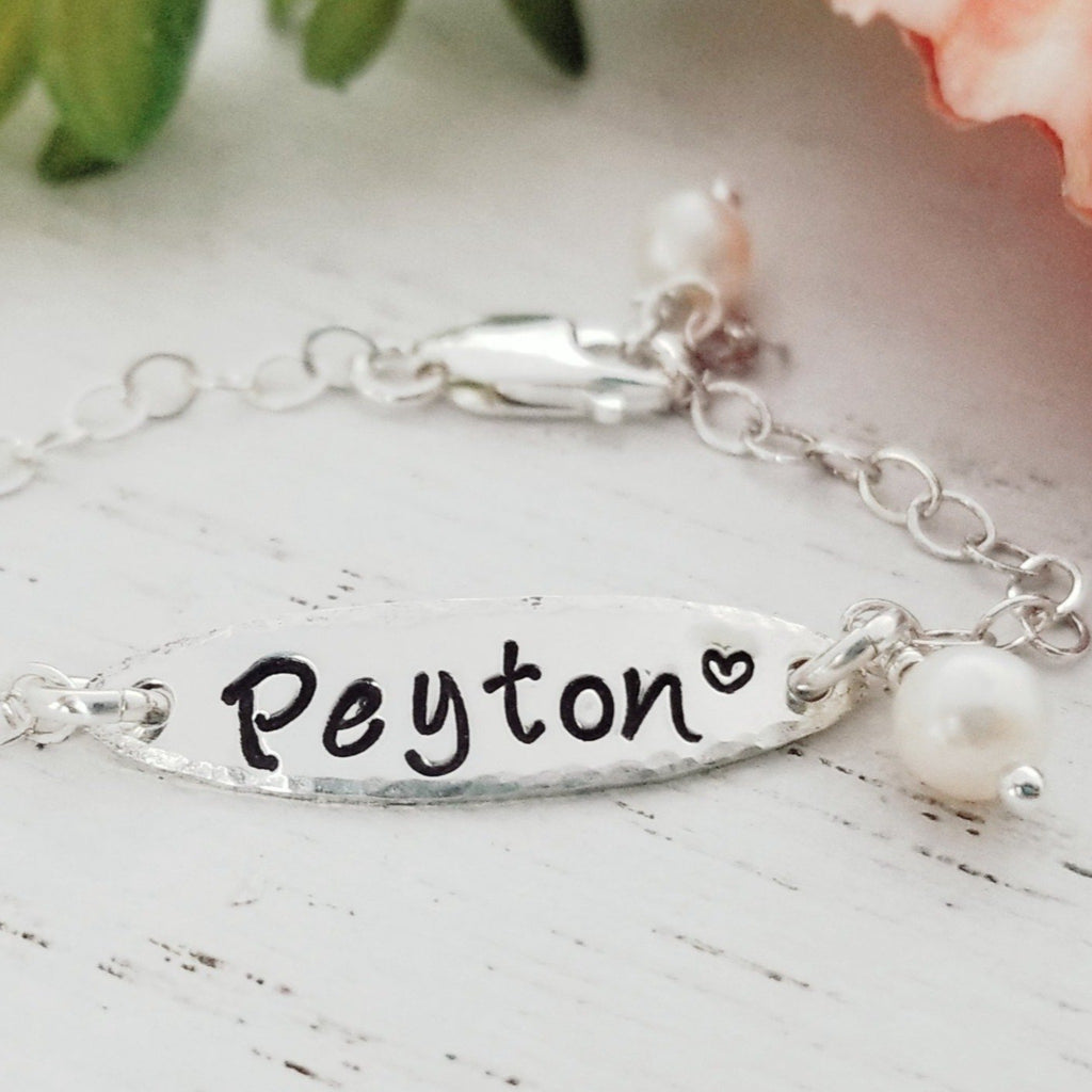 Babies Custom ID or Name Bracelet - Sterling or Gold
