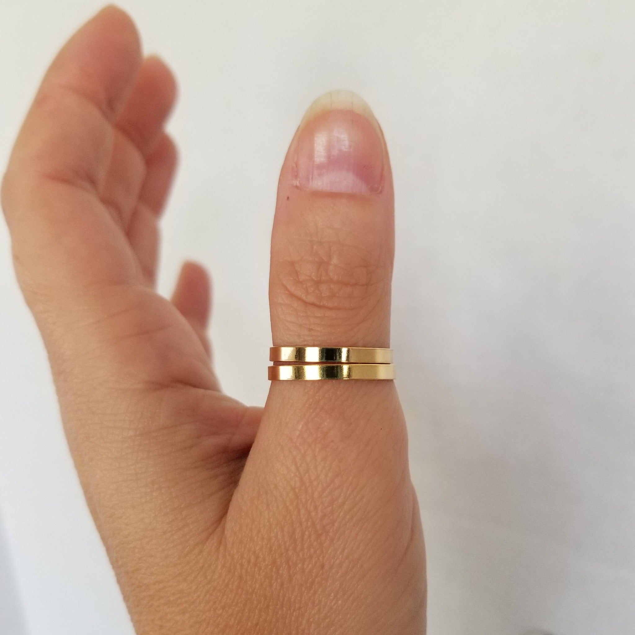 3mm Gold Name Ring - 14kt Gold Filled