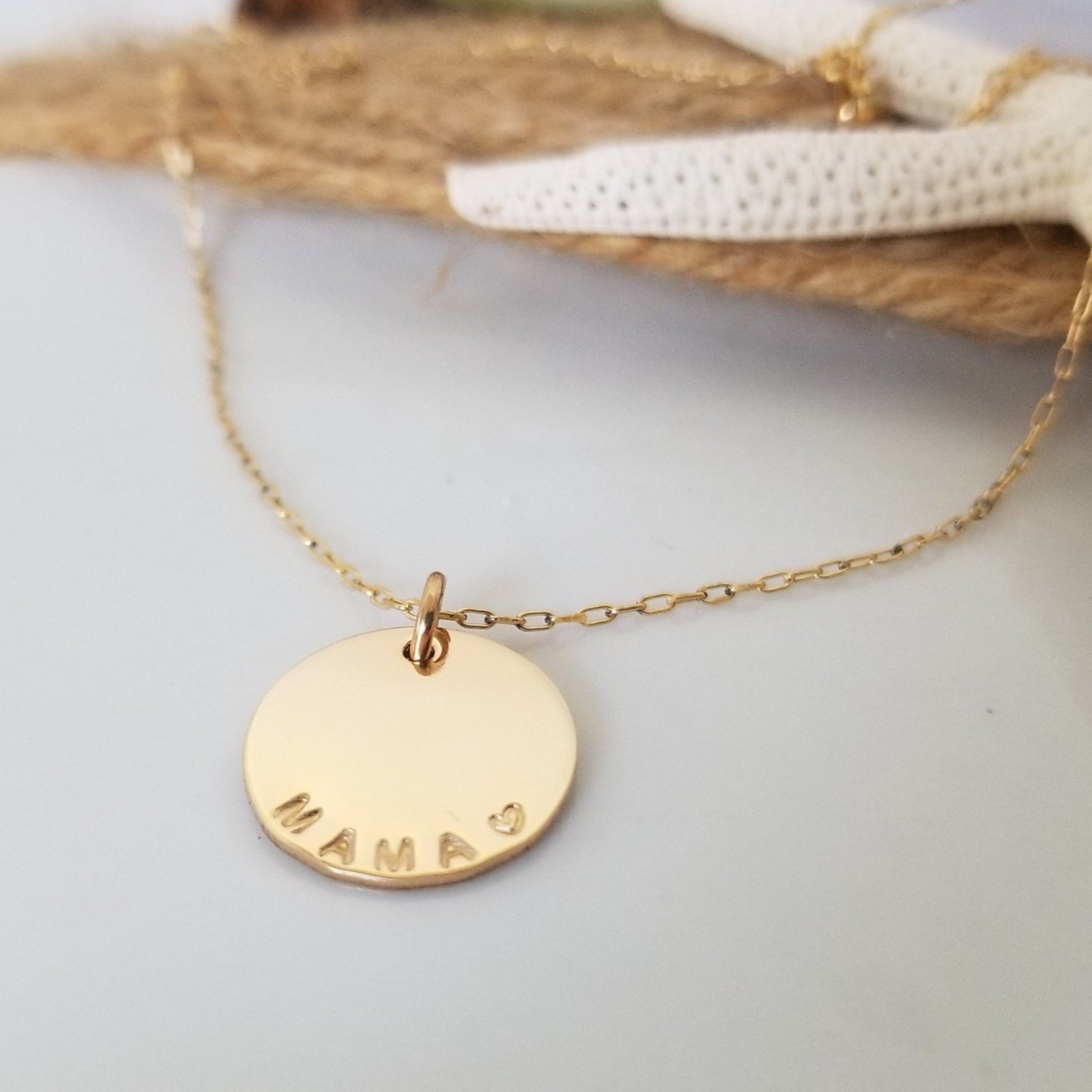 Custom Medium Initial Necklace - 5/8 Inch - Sterling, Gold, or Rose Gold