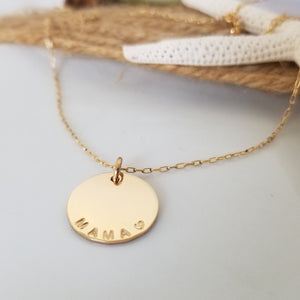 Custom Medium Initial Necklace - 5/8 Inch - Sterling, Gold, or Rose Gold