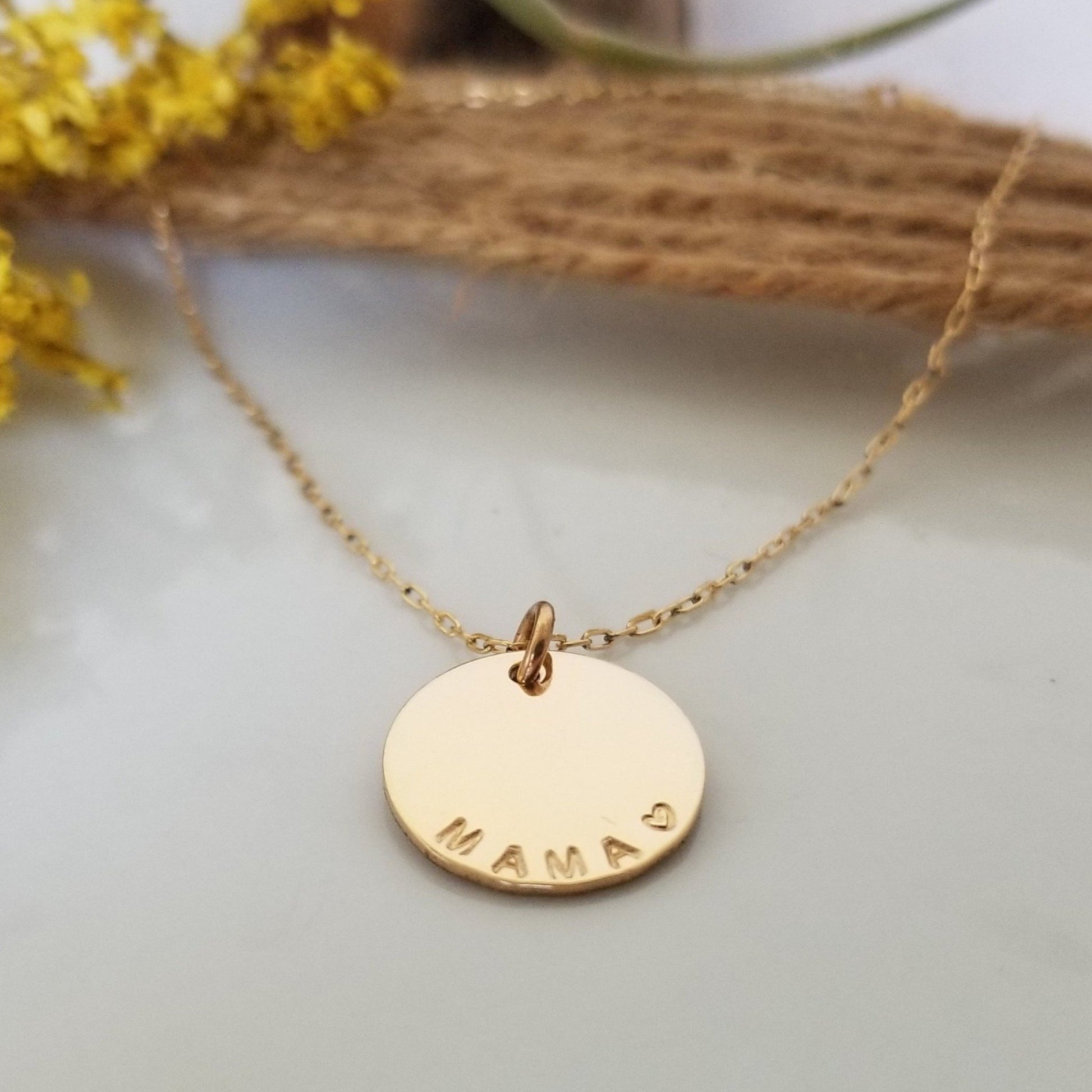 Custom Medium Initial Necklace - 5/8 Inch - Sterling, Gold, or Rose Gold
