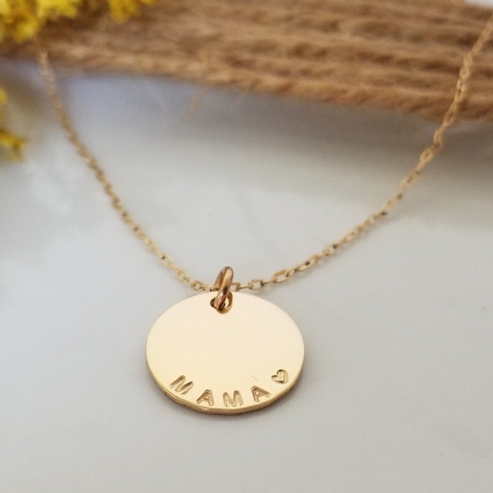 Custom Medium Initial Necklace - 5/8 Inch - Sterling, Gold, or Rose Gold