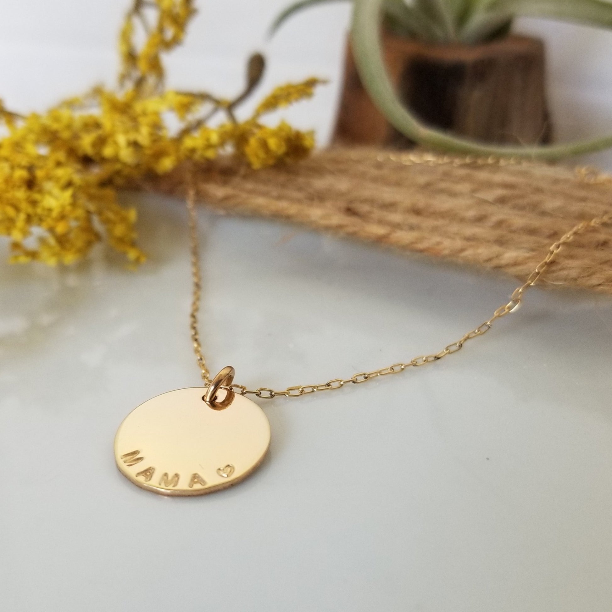Custom Medium Initial Necklace - 5/8 Inch - Sterling, Gold, or Rose Gold