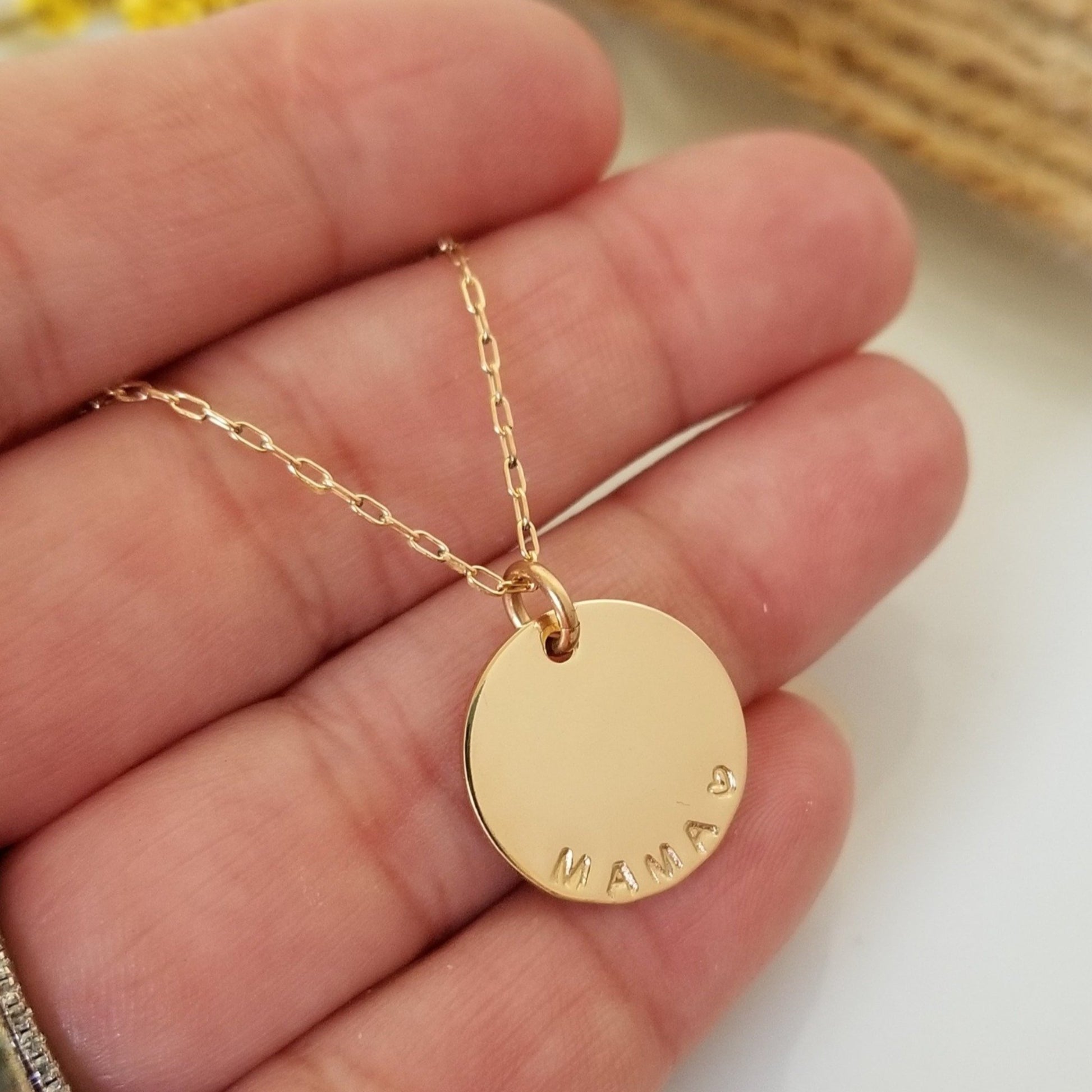 Custom Medium Initial Necklace - 5/8 Inch - Sterling, Gold, or Rose Gold