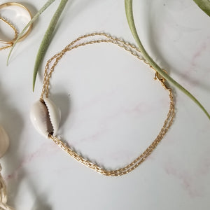 Conch Shell Chain Bracelet - Sterling, Gold, or Rose Gold
