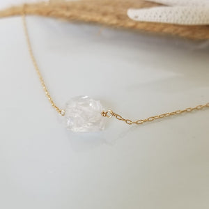 Herkimer Diamond Quartz Layering Necklace - Sterling or Gold