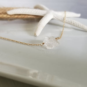 Herkimer Diamond Quartz Layering Necklace - Sterling or Gold