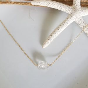 Herkimer Diamond Quartz Layering Necklace - Sterling or Gold