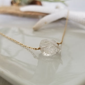 Herkimer Diamond Quartz Layering Necklace - Sterling or Gold