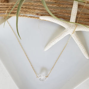 Herkimer Diamond Quartz Layering Necklace - Sterling or Gold