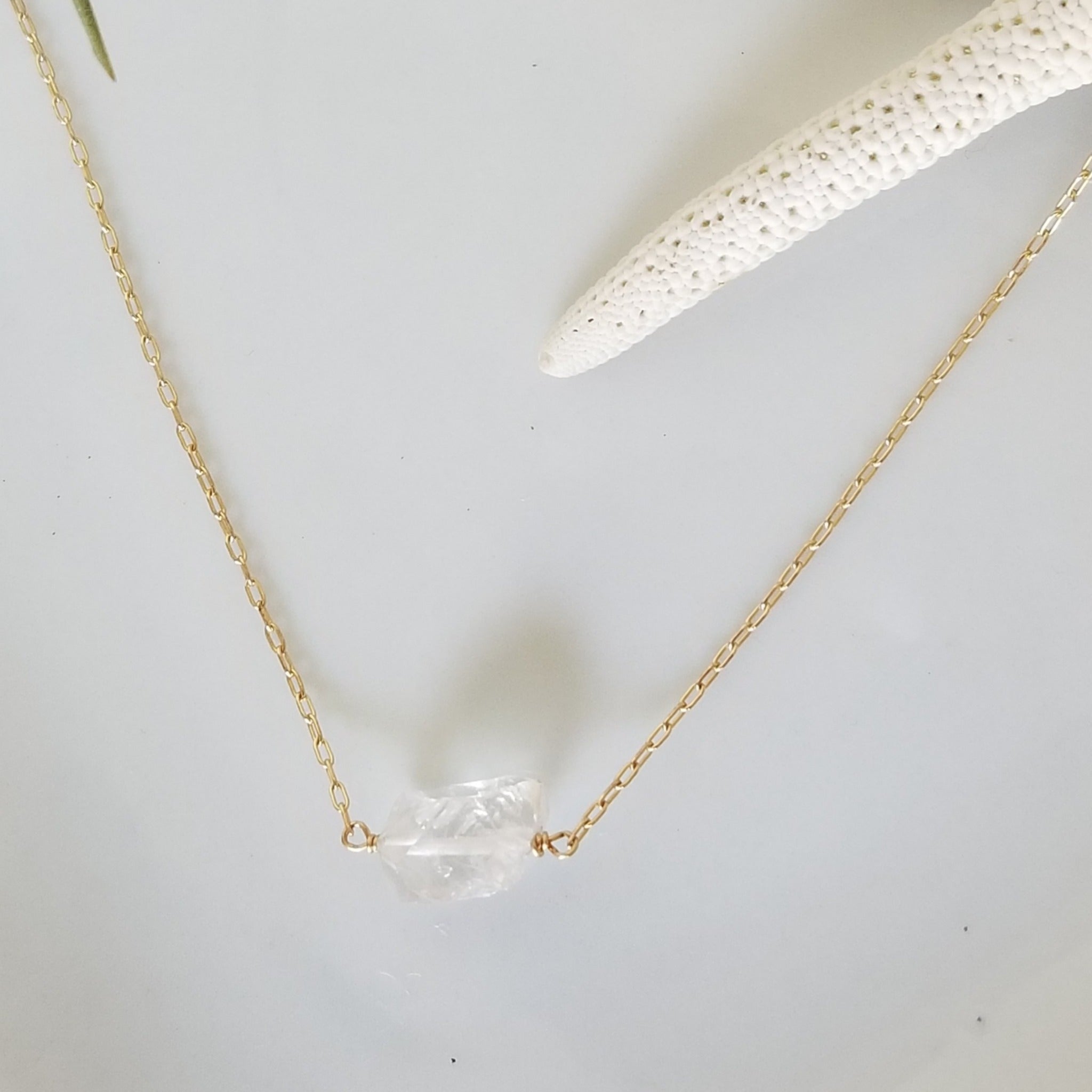 Herkimer Diamond Quartz Layering Necklace - Sterling or Gold