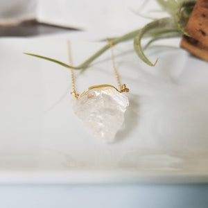 The "Steph" - Crystal Quartz Arrowhead Necklace - Sterling or Gold