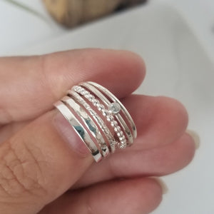 Thin Stacking or Midi Ring - Sterling, Gold, or Rose Gold