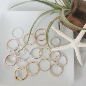 2.5mm Flat Stacking Ring - Gold or Rose Gold