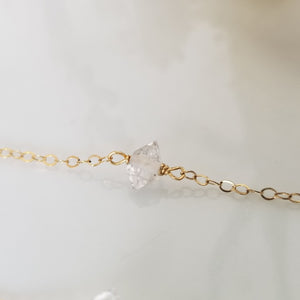 Multi Mini Herkimer Diamond Necklace - Sterling, Gold or Rose Gold