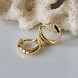 Gold Huggie Hoop Earrings