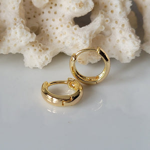 Gold Huggie Hoop Earrings