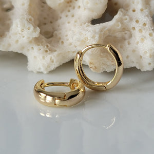 Gold Huggie Hoop Earrings