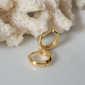 Gold Huggie Hoop Earrings