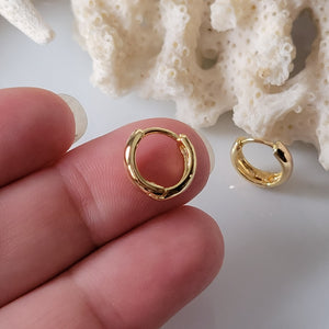 Gold Huggie Hoop Earrings