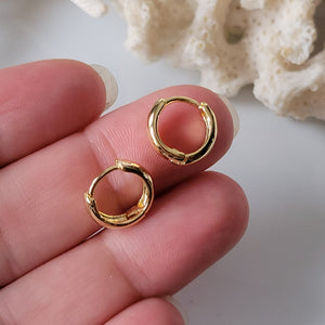 Gold Huggie Hoop Earrings