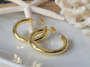 Gold Hollow Hoop Earrings