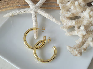 Gold Hollow Hoop Earrings