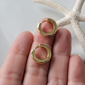 Gold Huggie Hoop Earrings