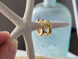 Gold Huggie Hoop Earrings