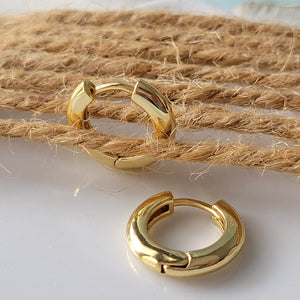 Gold Huggie Hoop Earrings