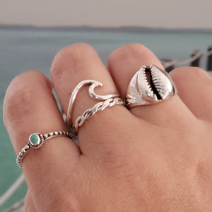 One Of A Kind Large Sterling Silver Wave Ring