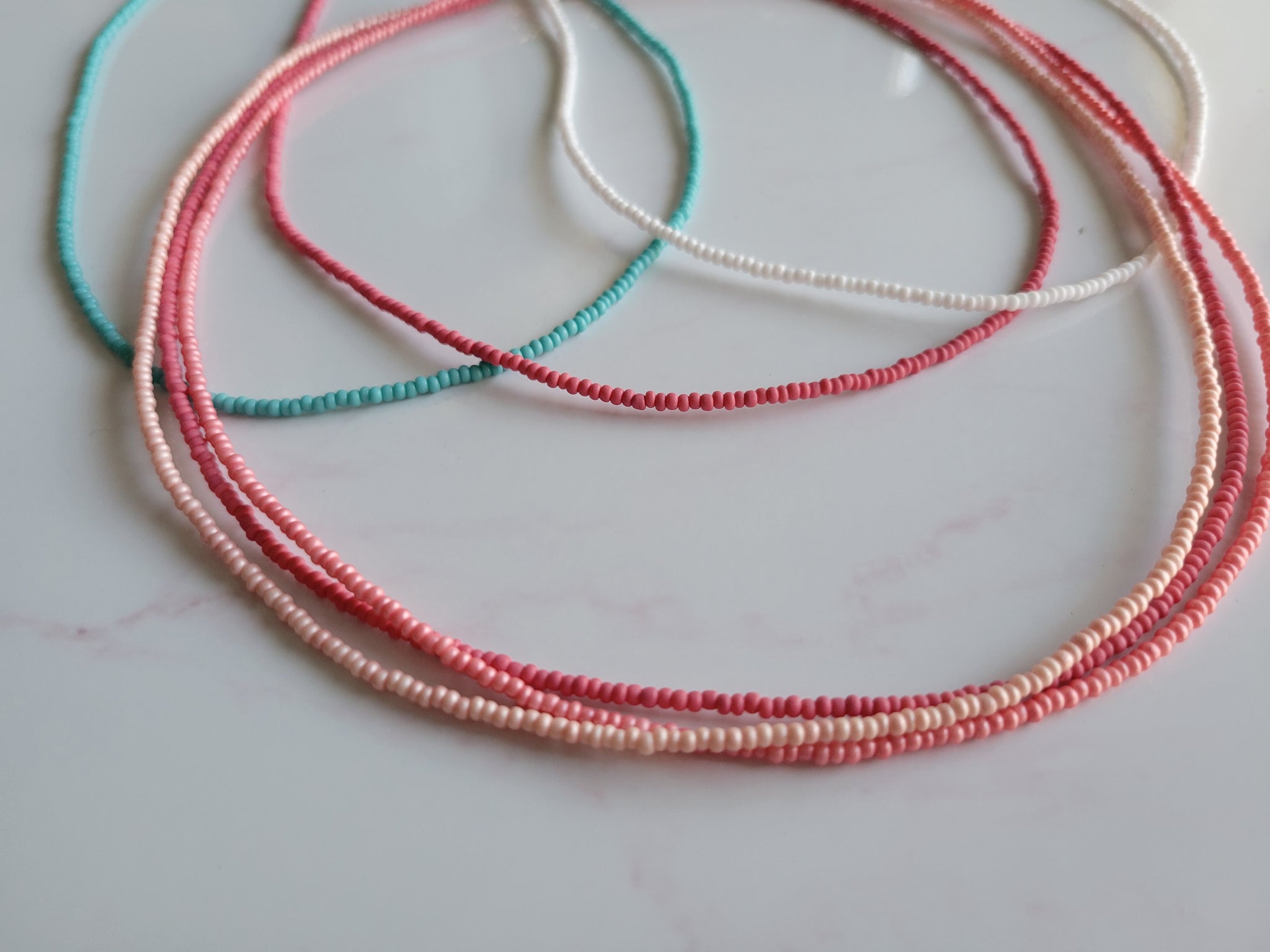 Seed Bead Layering Necklaces - Multiple Colors Available