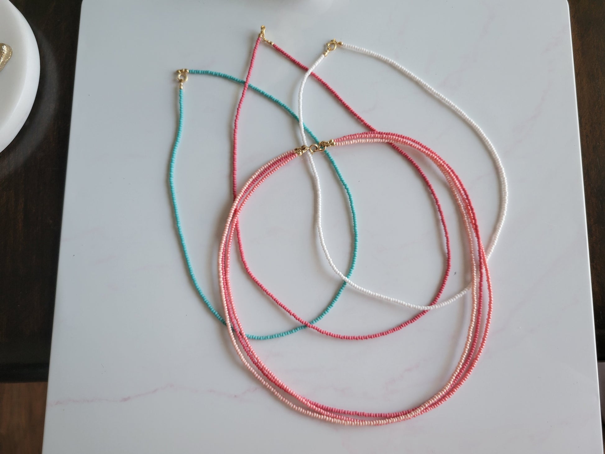 Seed Bead Layering Necklaces - Multiple Colors Available