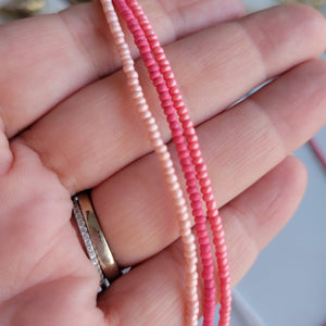 Seed Bead Layering Necklaces - Multiple Colors Available