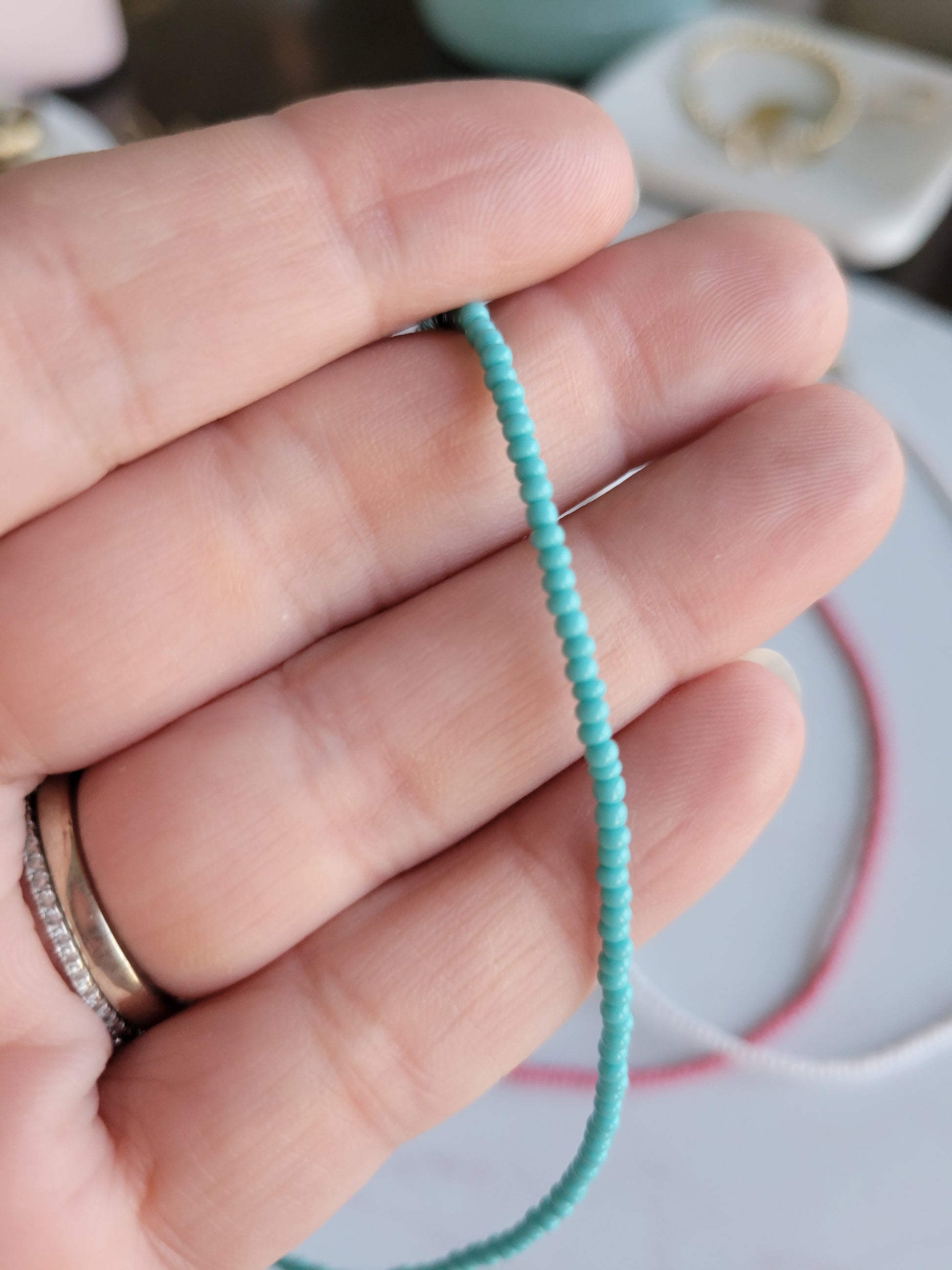 Seed Bead Layering Necklaces - Multiple Colors Available