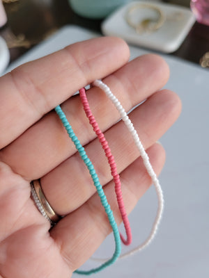 Seed Bead Layering Necklaces - Multiple Colors Available