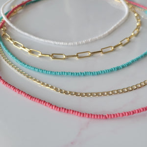 Seed Bead Layering Necklaces - Multiple Colors Available