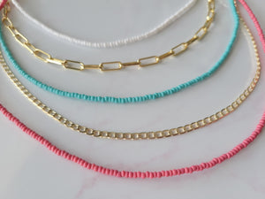 Seed Bead Layering Necklaces - Multiple Colors Available