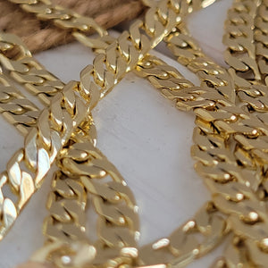 Children's Large Cuban Chain and Initial Pendant Necklace - Silver or Gold - Any initial