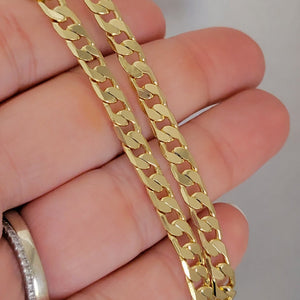 Children's Small Gold Cuban Chain Necklace With Initial Pendant