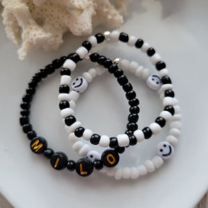 Baby Boy's Name and Bead Bracelet Set (2)