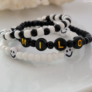 Baby Boy's Name and Bead Bracelet Set (2)