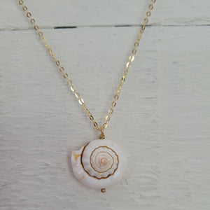 Unique Shell Drop Necklace - Sterling, Gold, or Rose Gold