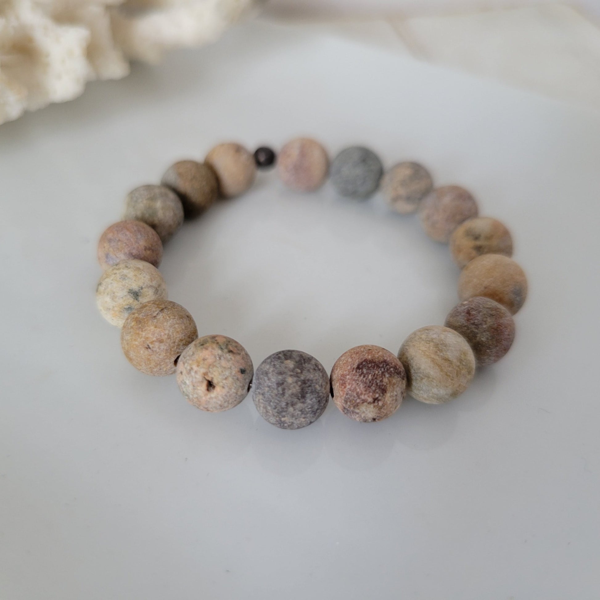 Neutral Natural Stone Bead Bracelets - 1 Bracelet