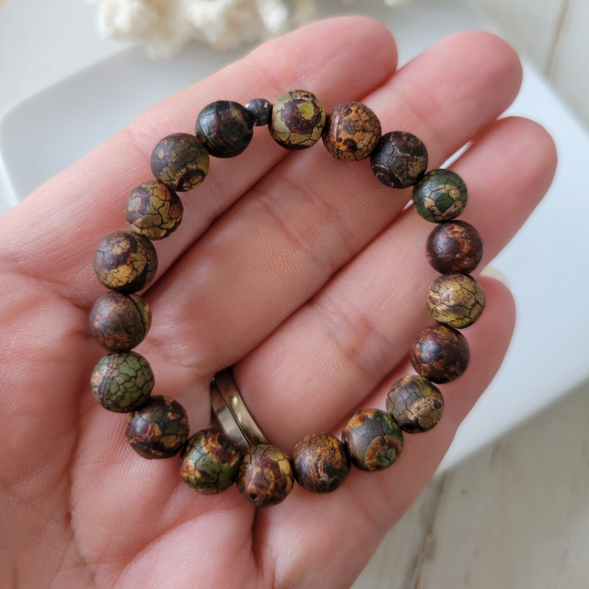 Neutral Natural Stone Bead Bracelets - 1 Bracelet