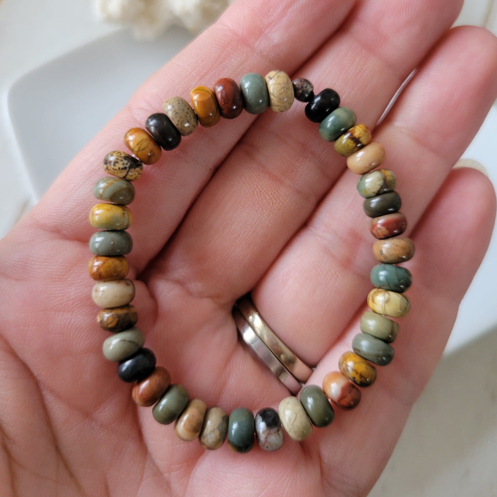 Neutral Natural Stone Bead Bracelets - 1 Bracelet