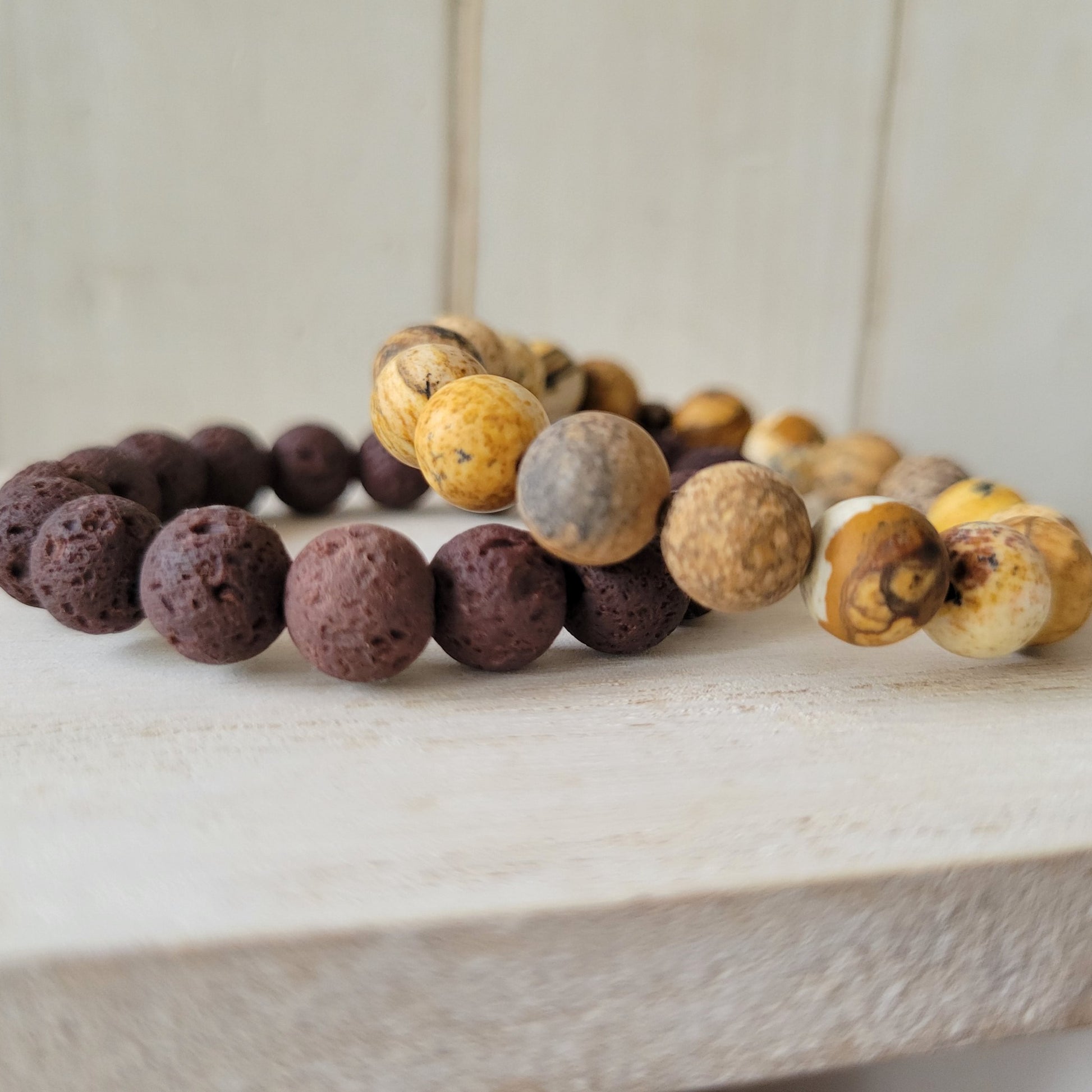 Neutral Natural Stone Bead Bracelets - 1 Bracelet